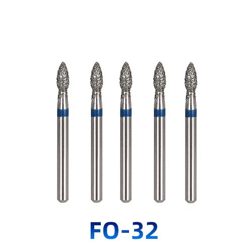 AZDENT Dental Diamantbohrer – 5 Stück, FG 1.6 mm, Medium für Turbine/High-Speed-Handstück 2