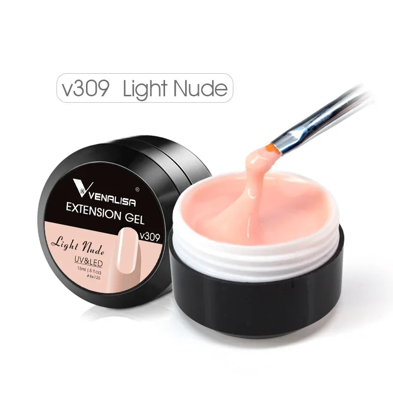 Venalisa 15ml UV Builder Gel – Cover Pink, Clear, Camouflage – für Nagelverlängerung & French