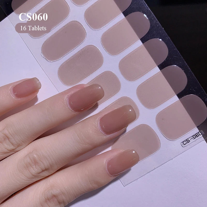 Fullcover Nail Sticker – Modische selbstklebende Nagelfolien mit Glitzer 2.