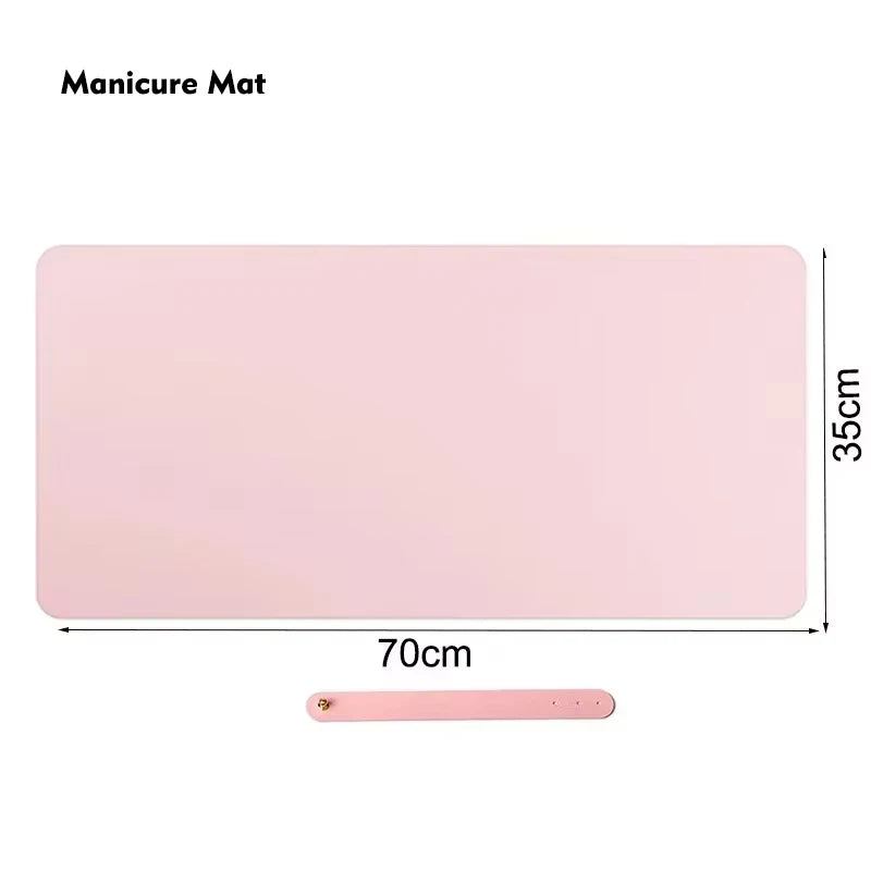 Manikürekissen mit Matte & Zubehör – Kunstleder, waschbar, Komplettset für Nail Art