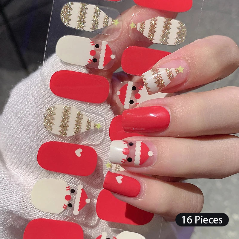 Fullcover Nail Sticker – Modische selbstklebende Nagelfolien mit Glitzer 2.
