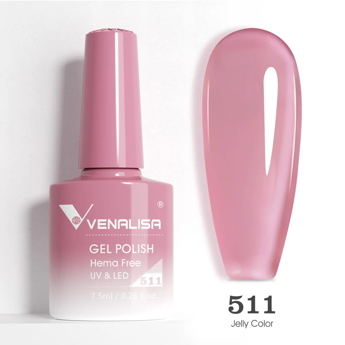 Venalisa HEMA-FREE Gel-Lack – 7,5 ml – French, Nude & Glitzer-Kollektion