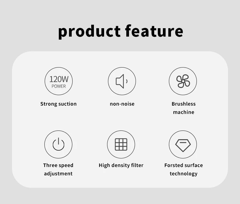 120 W Turbine Brushless Nagelstaubabsaugung – Profi Nail Dust Collector mit starker Saugkraft & herausnehmbarem Filter