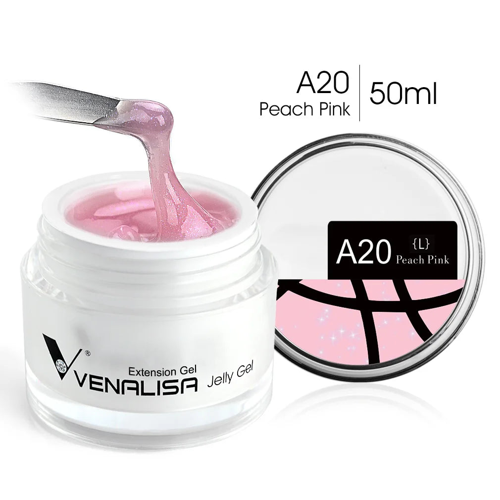 Venalisa Builder Jelly Gel – 50ml Rose Pink, Selbstglättend, UV/LED
