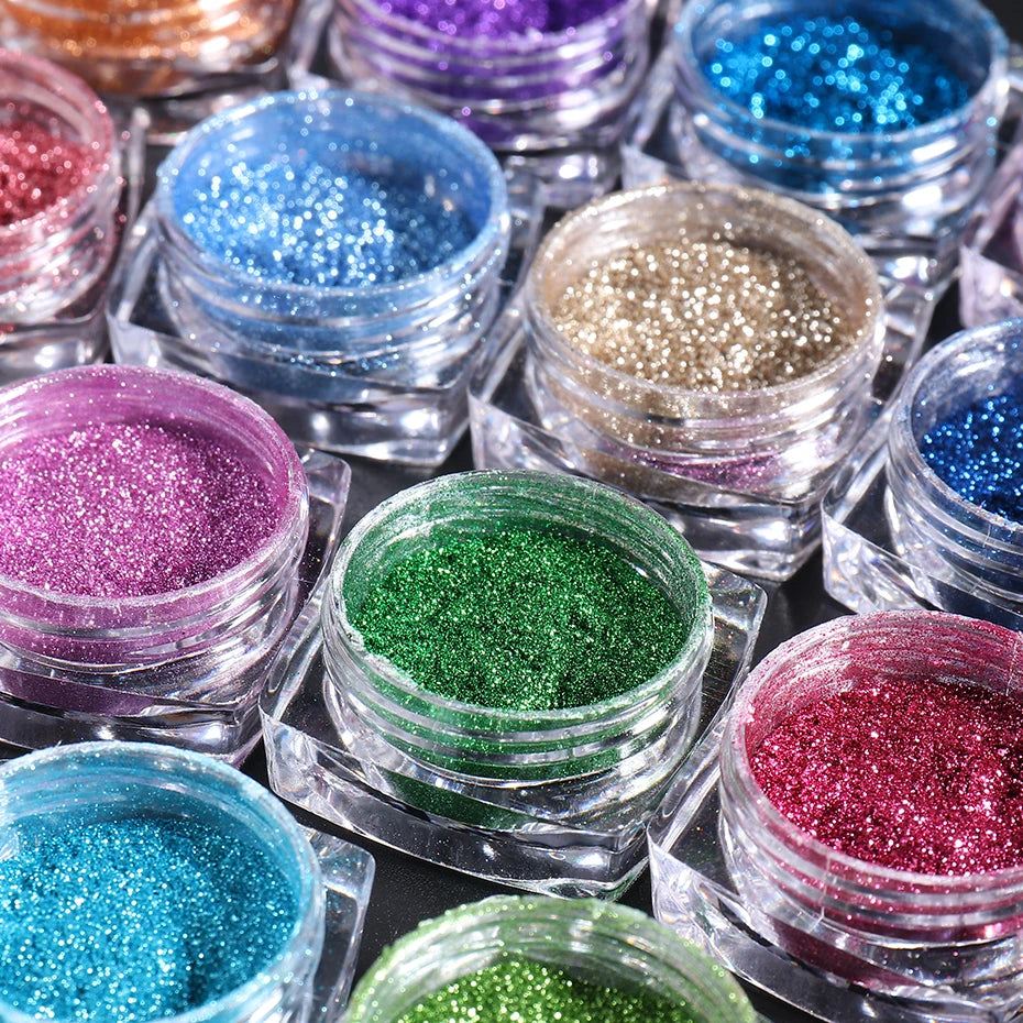 23 Farben Chrom-Pigment Set – Metallic Mirror Powder für Nailart & Deko