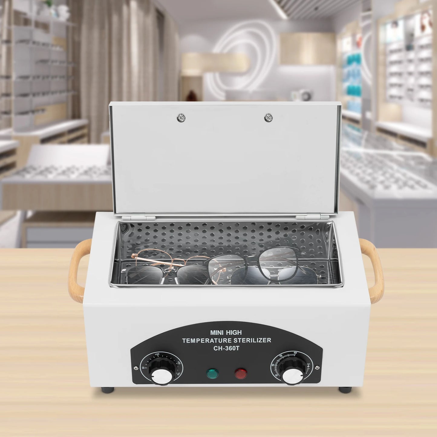 Metall-Sterilisator 300 W – Hochtemperatur 2 L Kammer mit Kontrollleuchte
