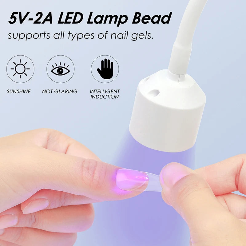 Mini UV/LED Nagellampe – faltbare USB-Tischlampe zum Aushärten von Gellack