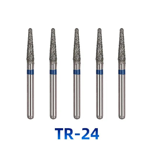 AZDENT Dental Diamantbohrer – 5 Stück, FG 1.6 mm, Medium für Turbine/High-Speed-Handstück