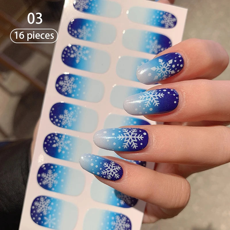 Fullcover Nail Sticker – Modische selbstklebende Nagelfolien mit Glitzer 2.
