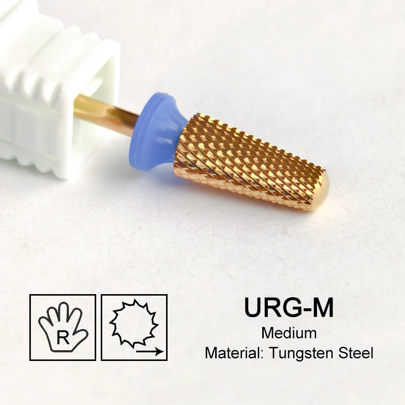 Tapered Barrel Fräserbit – Hartmetall (Tungsten), für Gelentfernung & Polieren (4XC, Gold)