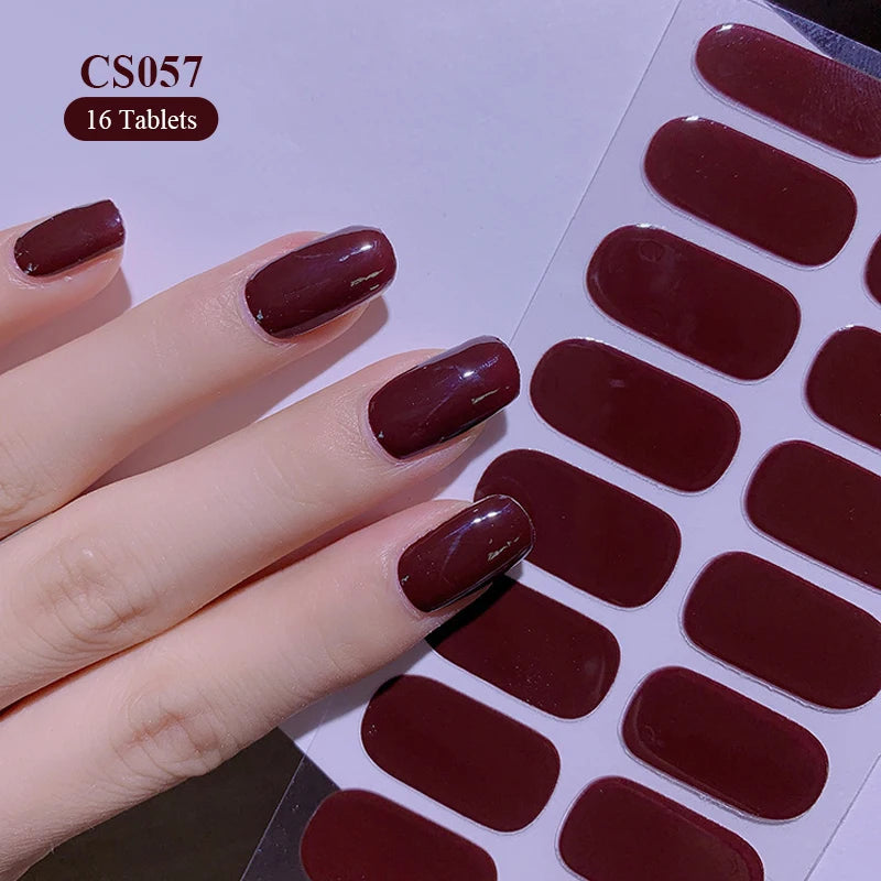 Fullcover Nail Sticker – Modische selbstklebende Nagelfolien mit Glitzer 2.