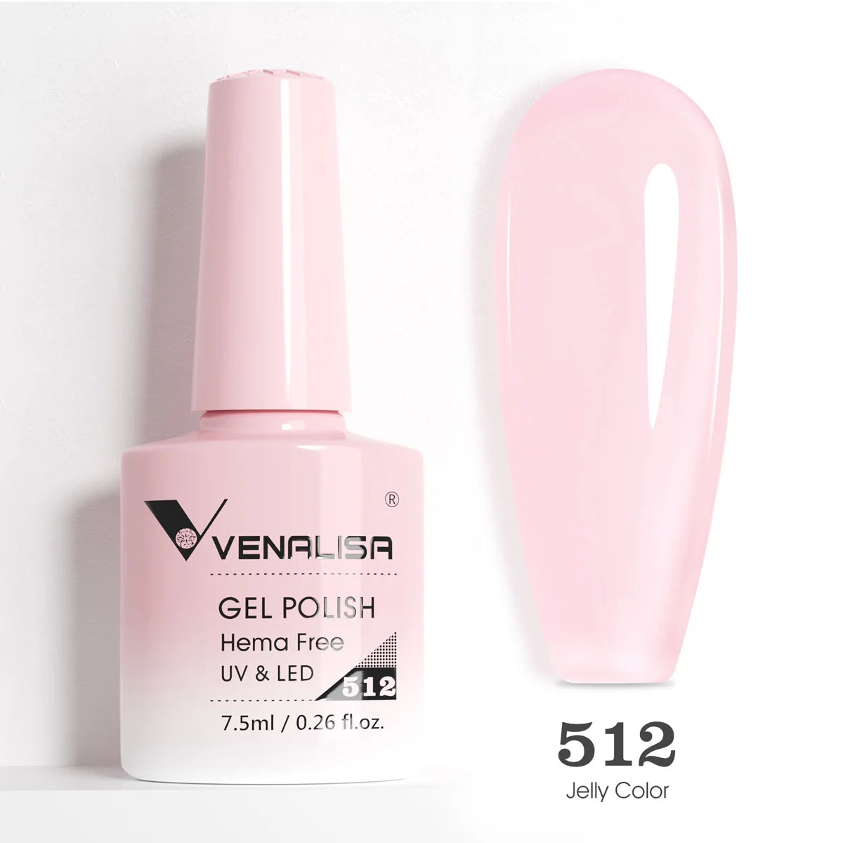 Venalisa HEMA-FREE Gel-Lack – 7,5 ml – French, Nude & Glitzer-Kollektion
