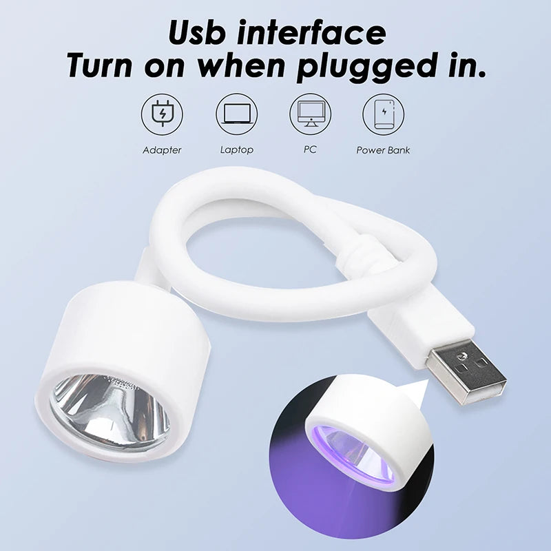Mini UV/LED Nagellampe – faltbare USB-Tischlampe zum Aushärten von Gellack
