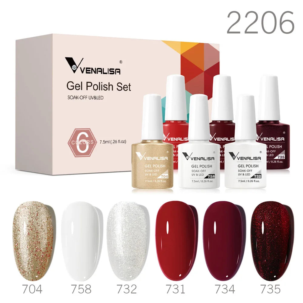 Venalisa Gel Nagellack Set – Herbstfarben, 12er-Box "Sunshine Kiss" 2.
