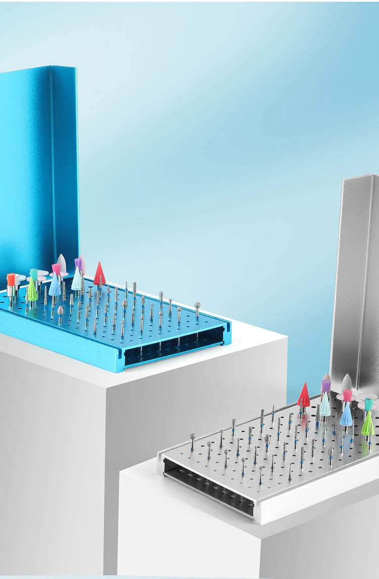 Azdent Halter für Dentalfräser – Aluminiumständer mit 152 Löchern, autoklavierbar bis 135 °C