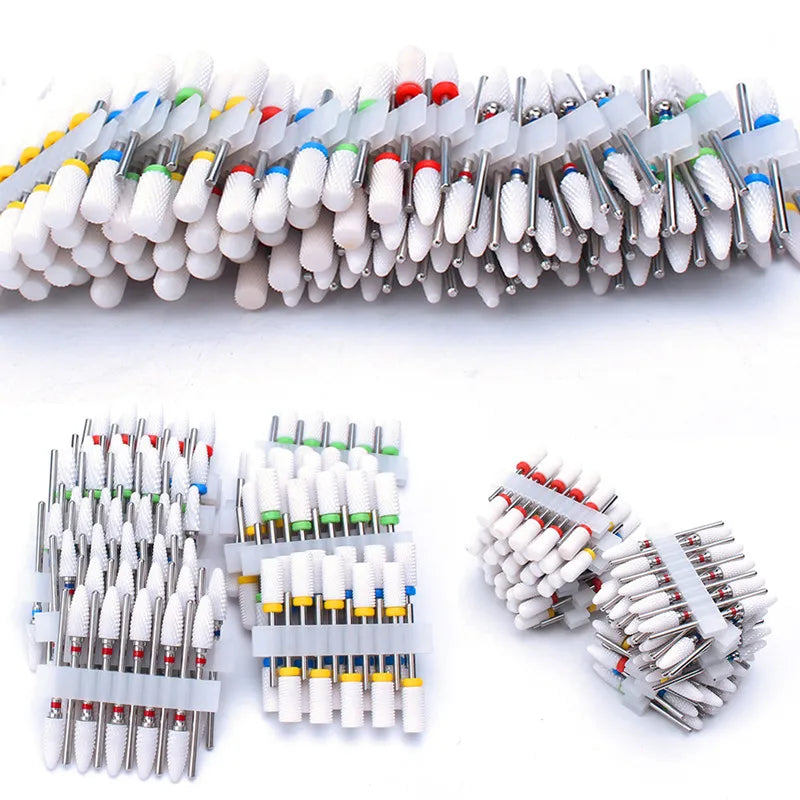 10 Stück Keramik Nagelfräser Set – Für elektrische Nagelfeile, Gelentfernung, Maniküre & Nagelhautpflege