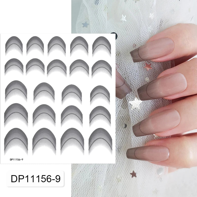 3D Schleifen Nagelsticker – Elegante Gold- & Farbbögen für French & Sommerdesigns