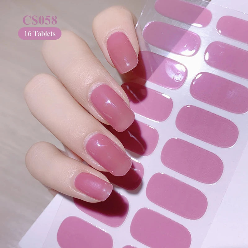 Fullcover Nail Sticker – Modische selbstklebende Nagelfolien mit Glitzer 2.