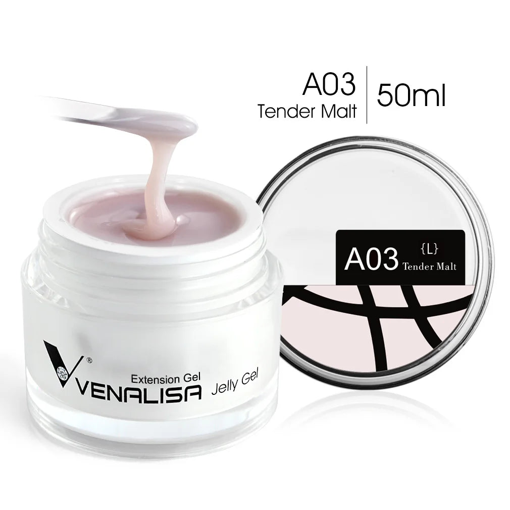 Venalisa Builder Jelly Gel – 50ml Rose Pink, Selbstglättend, UV/LED