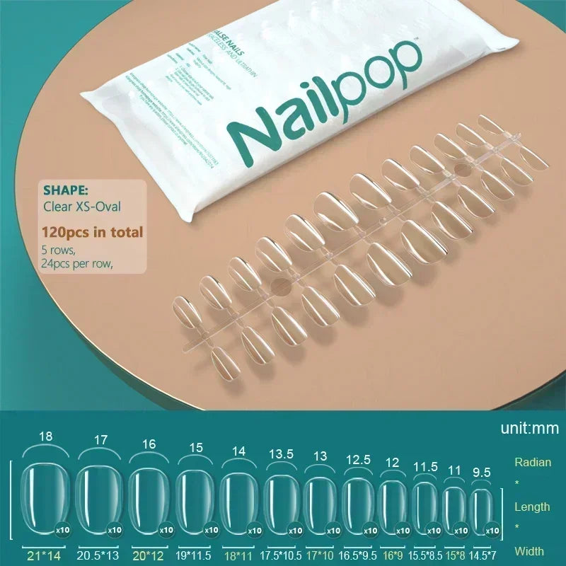 Nageltips, Soft Gel Tips, Full Cover Nägel, Press On Nails, Fake Nails, Nagelverlängerung, NAILPOP