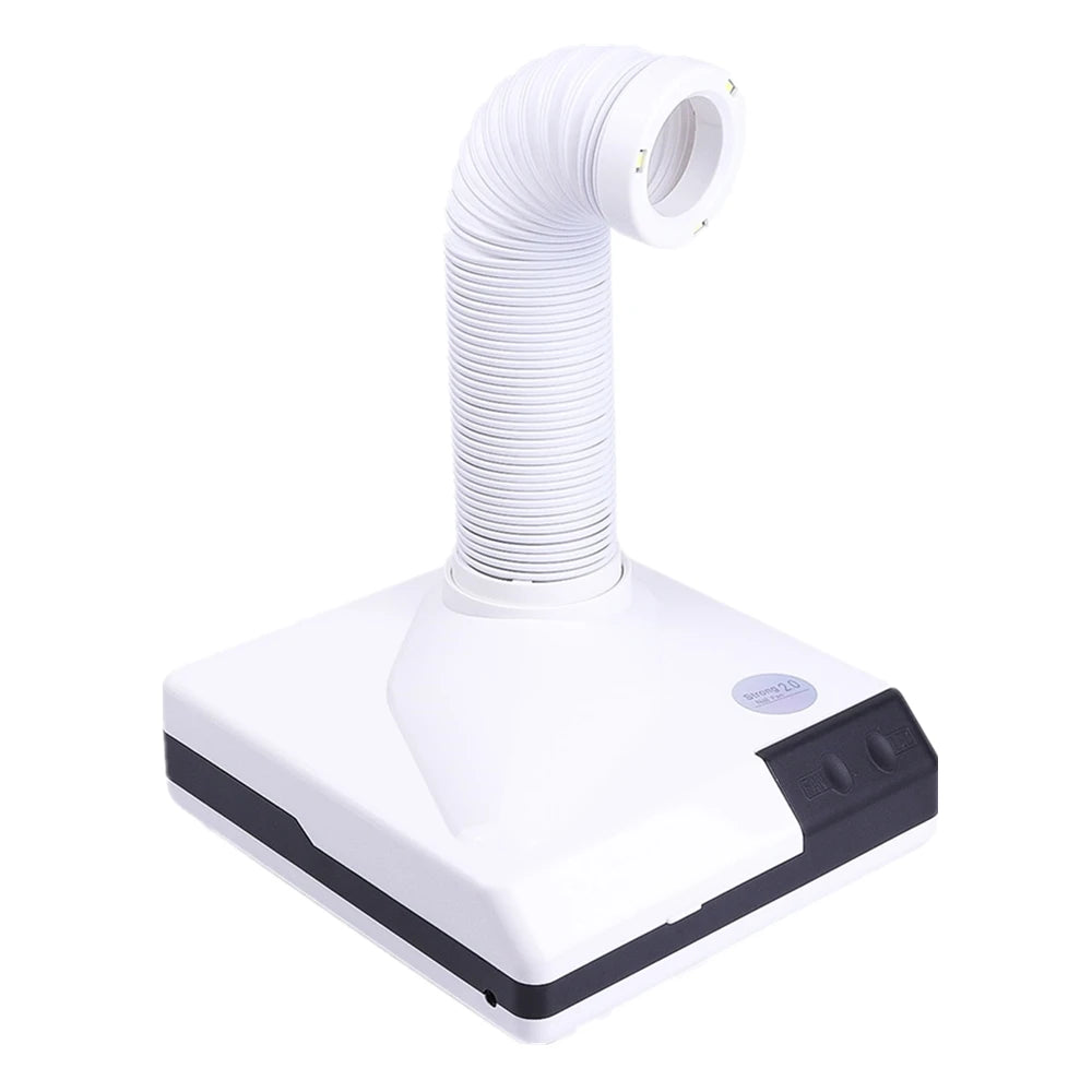 Foreverlily 60W Profi-Nagelstaubabsaugung mit flexibler Absaugarm | Doppelmodus & LED-Licht | Maniküre Staubsauger mit Schlauch