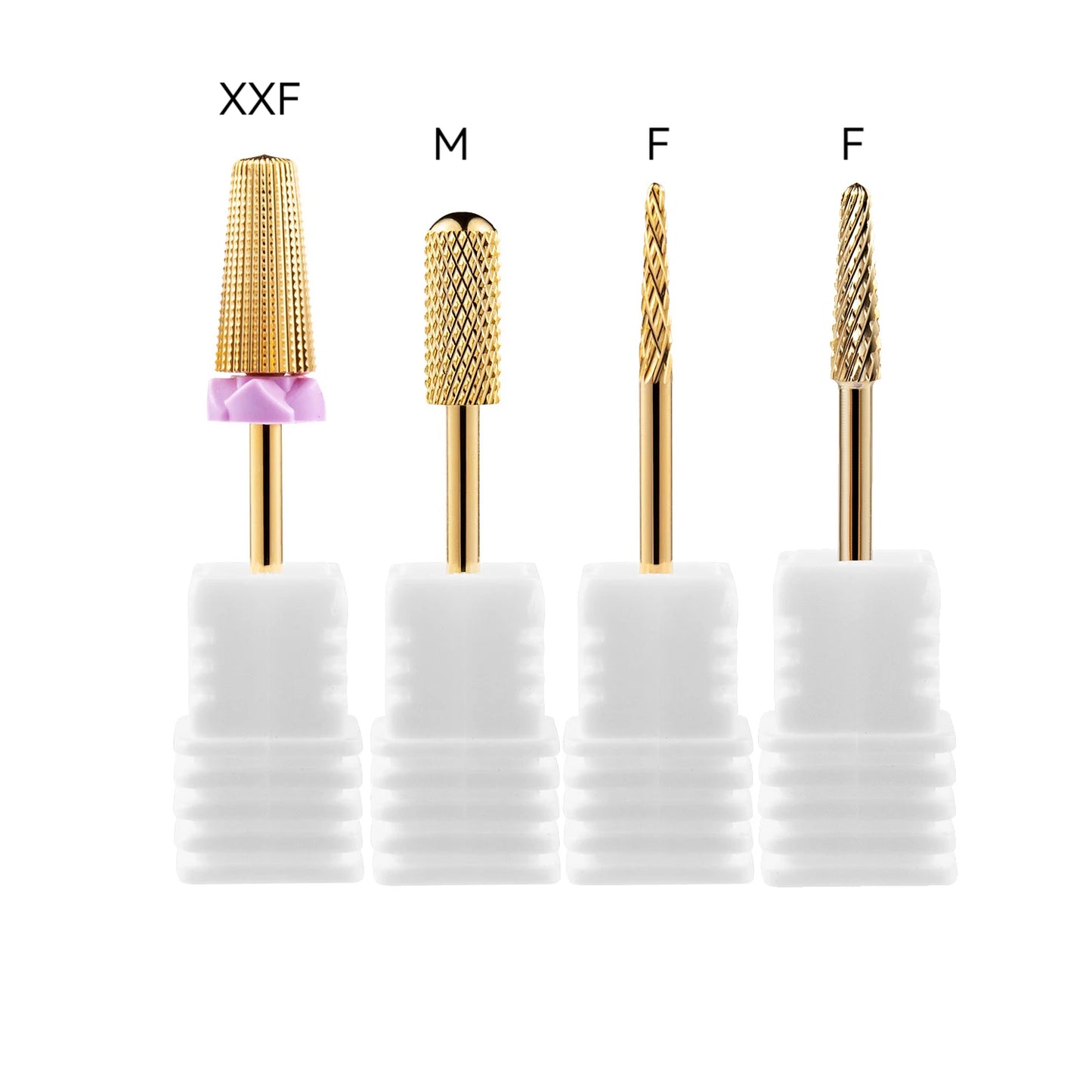 5-in-1 Hartmetall Nagelfräser-Set – Gold (Tungsten Carbide)