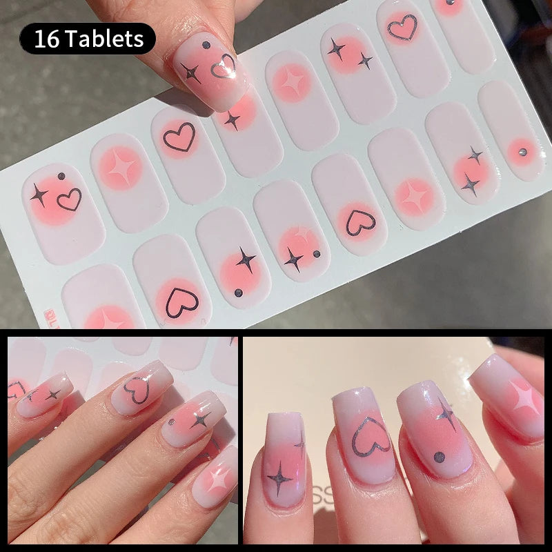 Fullcover Nail Sticker – Modische selbstklebende Nagelfolien mit Glitzer 2.
