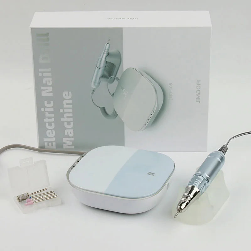 Elektrische Nagelfräse 35.000 U/min mit Display – Profi-Minikit für Maniküre & Pediküre mit Fräserhalter