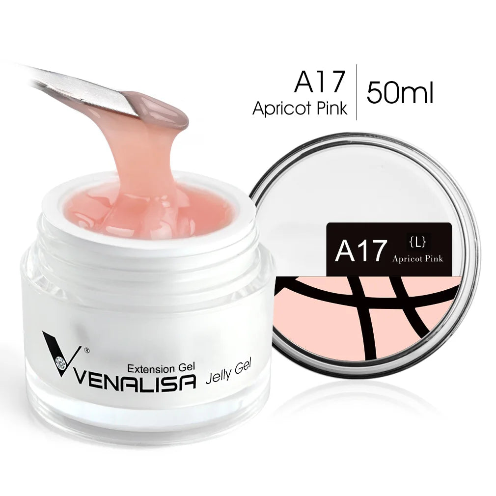 Venalisa Builder Jelly Gel – 50ml Rose Pink, Selbstglättend, UV/LED