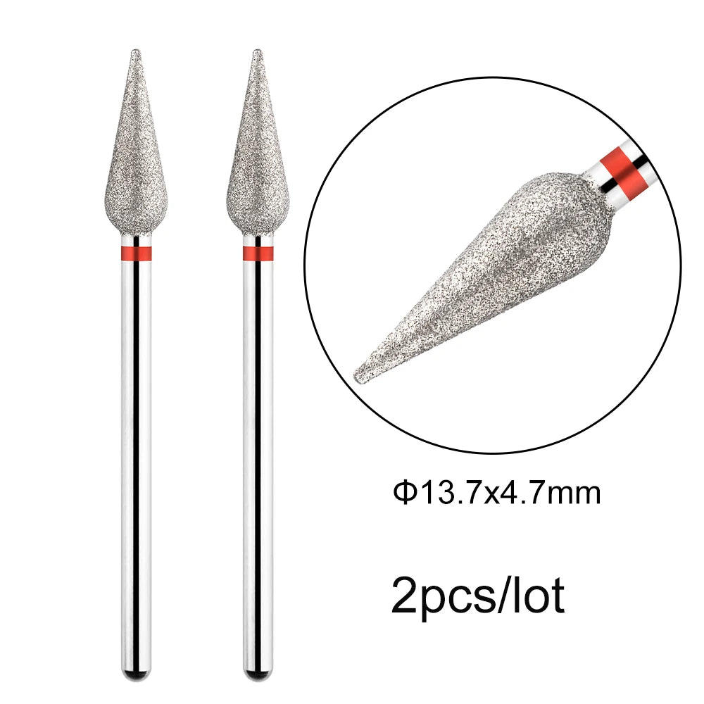 MOWOT Diamant-Fräser – 2er-Set für elektrische Nagelfräser, für Maniküre & Nagelhautpflege