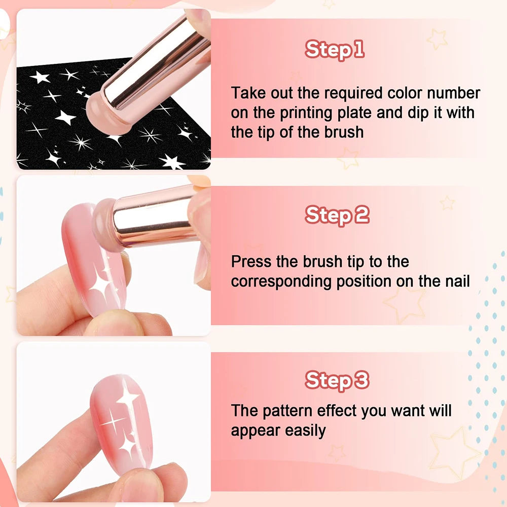 Silikonpinsel für Ombre & Chrome Powder – Wiederverwendbar & Präzise