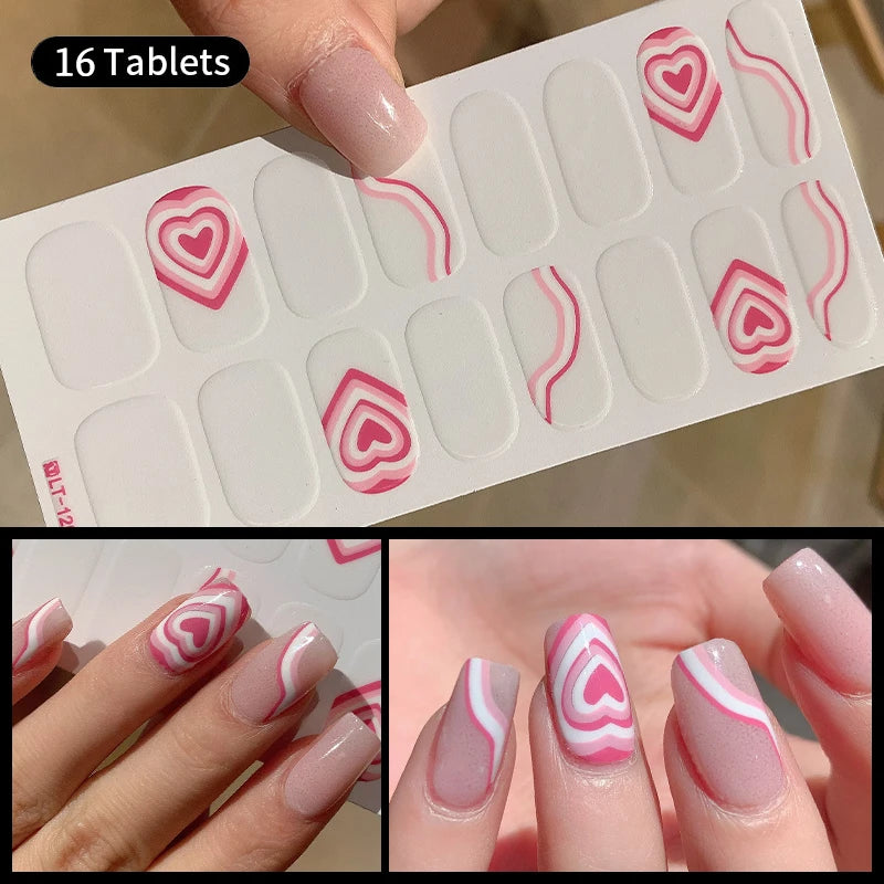 Fullcover Nail Sticker – Modische selbstklebende Nagelfolien mit Glitzer 2.