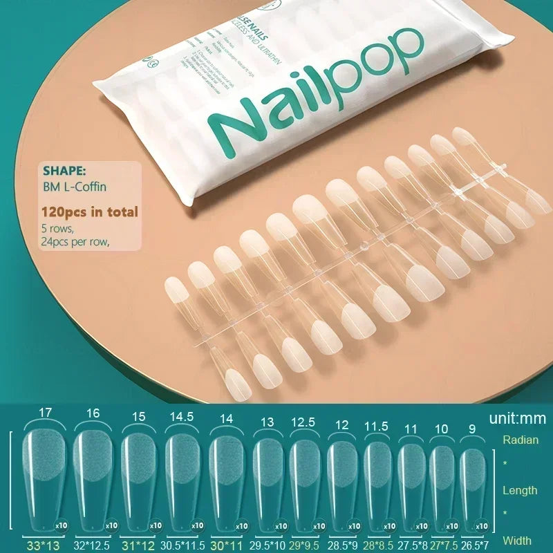 Nageltips, Soft Gel Tips, Full Cover Nägel, Press On Nails, Fake Nails, Nagelverlängerung, NAILPOP