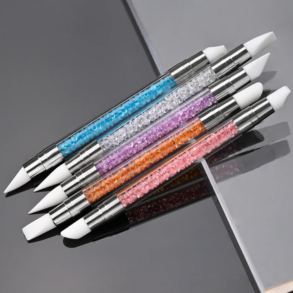 5er-Set Nail Art Liner Pinsel – Rosa, ultrafein für French & Linien (7/10/12/15/20mm)