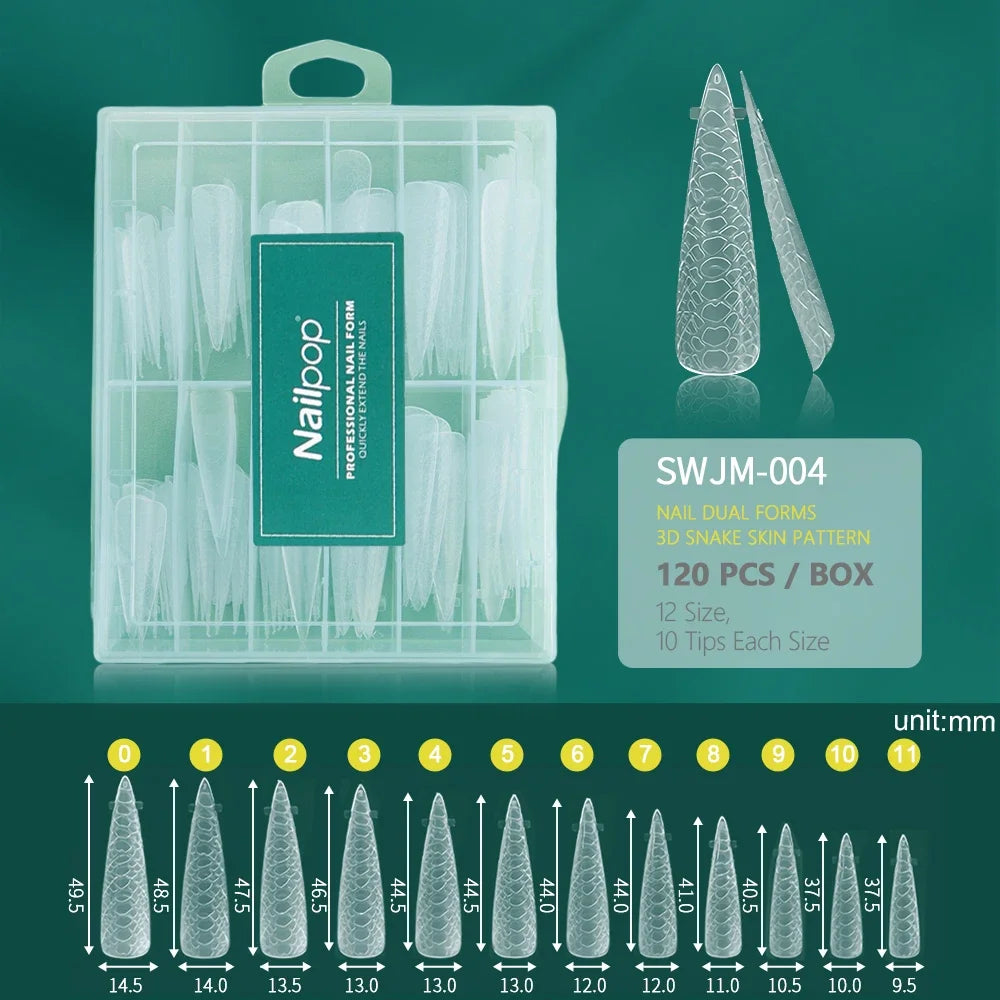 Nailpop Duet System Dual Form Set – Wiederverwendbare Formen für French Maniküre, Square & Almond Shape