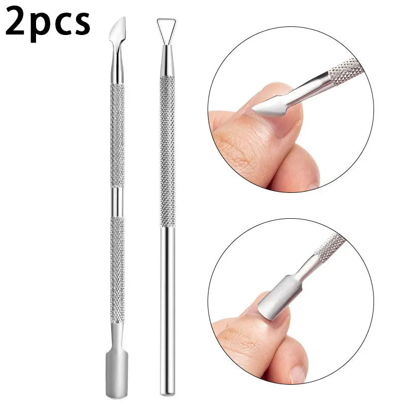 Dreieckiger Edelstahl-Gelentferner – Cuticle & Nagelhautschieber für UV-Gel & Nagelpflege