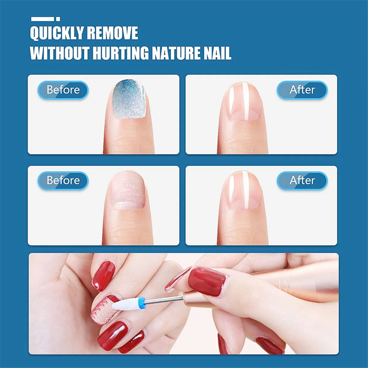 19-tlg. Fräser Set – Diamant & Keramik Bits 3/32 Zoll für elektrische Nagelfeile, Gelentfernung & Nagelhautpflege