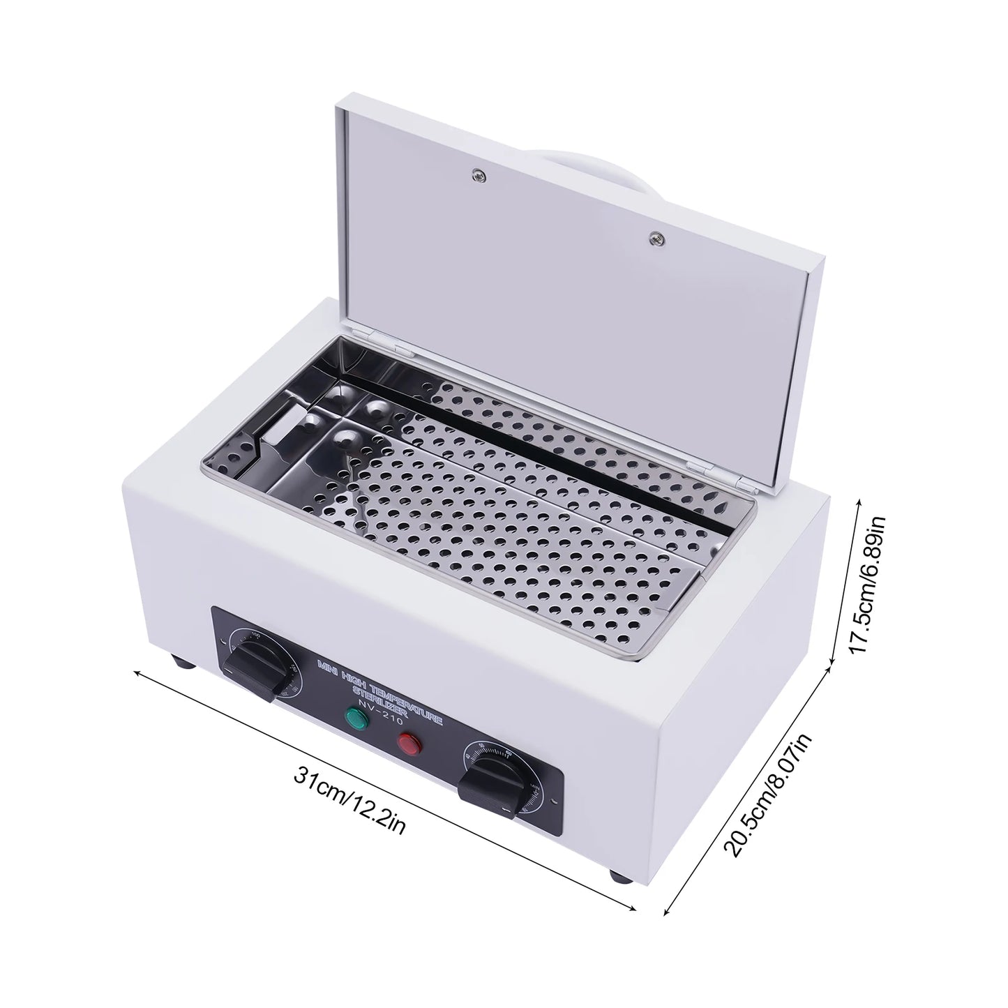 SteriBox PRO 220V – Sterilisator mit Doppelregler | Trockenwärme Desinfektion für Studio & Spa | Großes Volumen