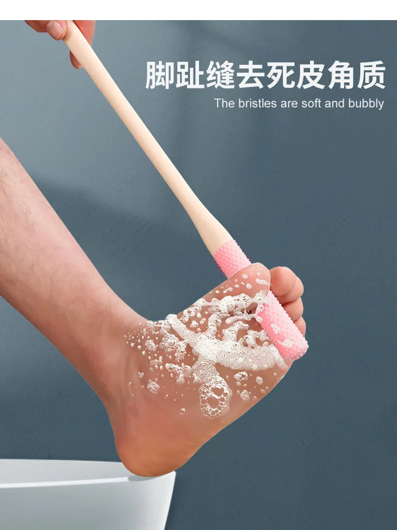 2er-Set Fußreinigungsbürsten mit langem Griff – Sanfte Peelingbürste für Dusche & Bad