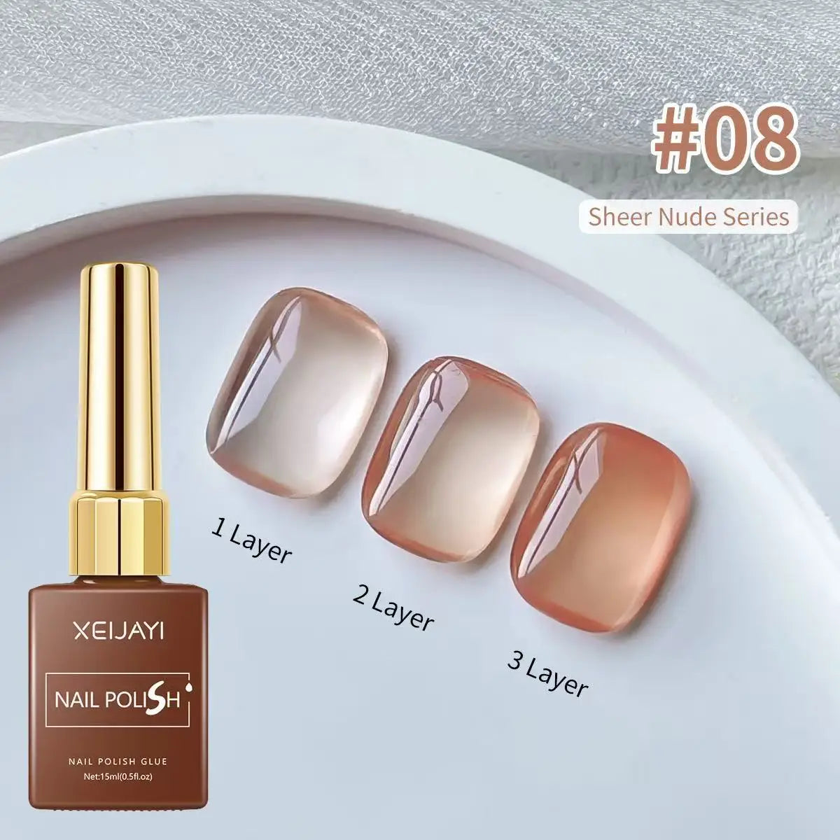 Venalisa 8-teiliges Set – 15ml Jelly Gel Nagellack mit Top Coat – Semi-permanente Maniküre