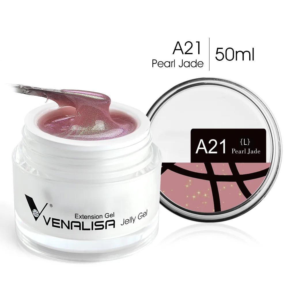 Venalisa Builder Jelly Gel – 50ml Rose Pink, Selbstglättend, UV/LED