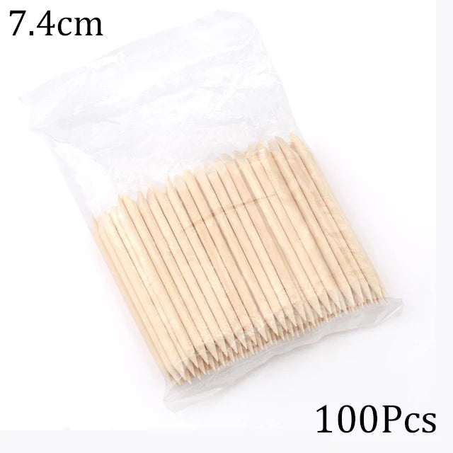 Maniküre Holzstäbchen – 50/100 Stk Orange Wood Sticks für Nagelpflege