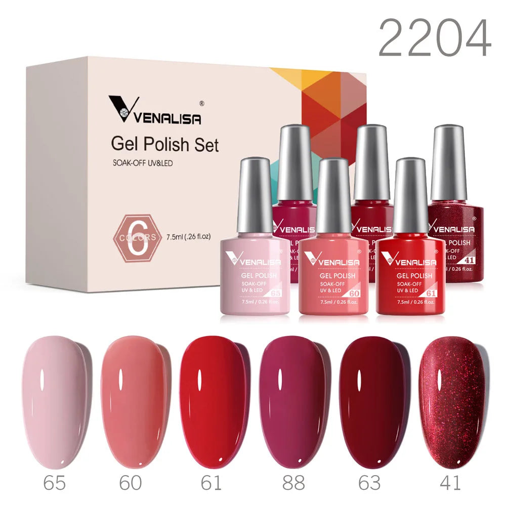 Venalisa Gel Nagellack Set – Herbstfarben, 12er-Box "Sunshine Kiss" 2.