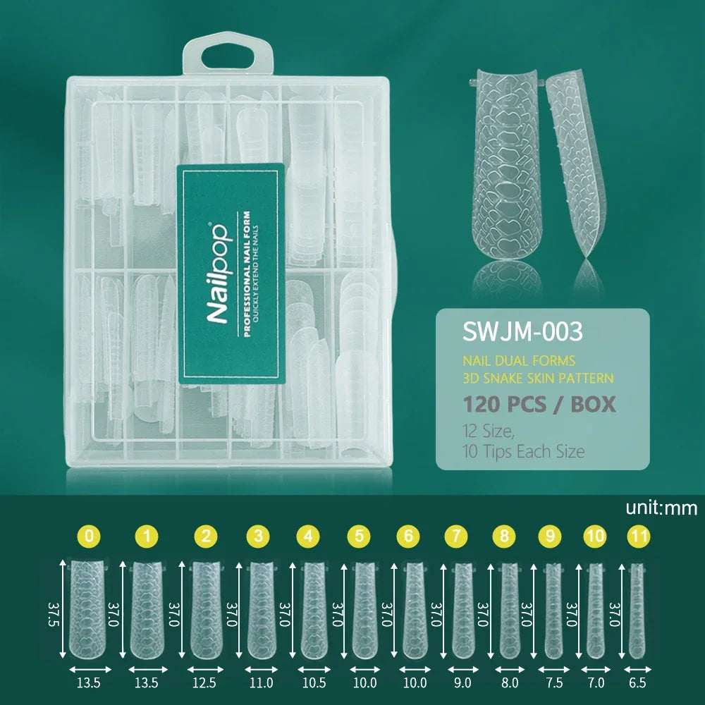 Nailpop Duet System Dual Form Set – Wiederverwendbare Formen für French Maniküre, Square & Almond Shape