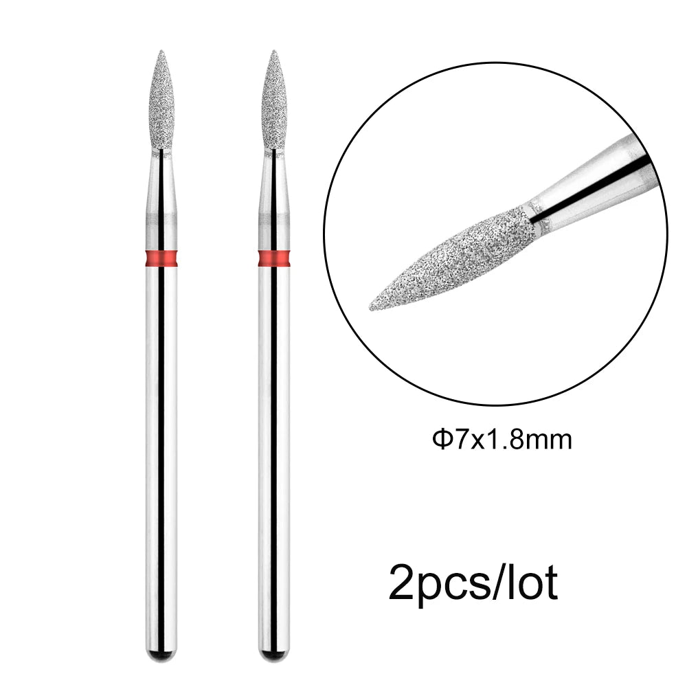 MOWOT Diamant-Fräser – 2er-Set für elektrische Nagelfräser, für Maniküre & Nagelhautpflege