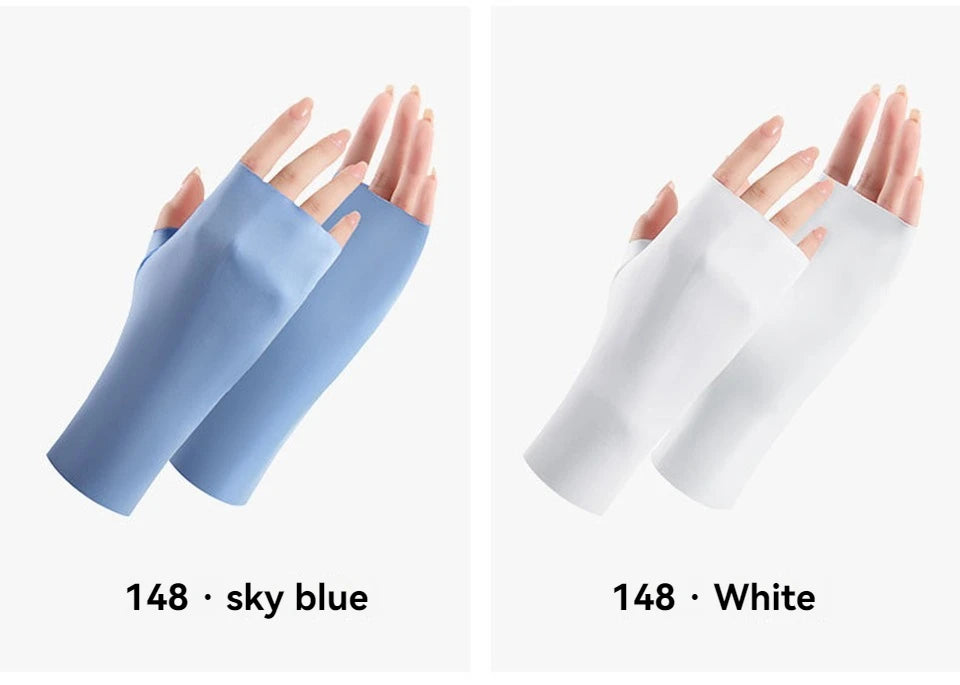 UV-Schutz Handschuhe Ice Silk – Fingerlos & Atmungsaktiv