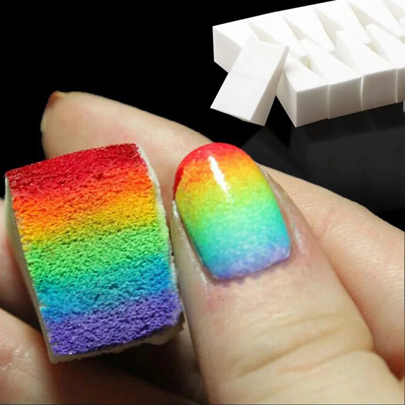 Gradient-Schwämme für Nail Art – Weiß | 20/50 Stück