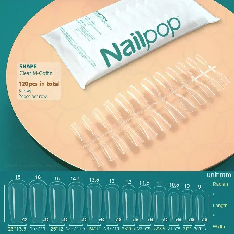 Nageltips, Soft Gel Tips, Full Cover Nägel, Press On Nails, Fake Nails, Nagelverlängerung, NAILPOP