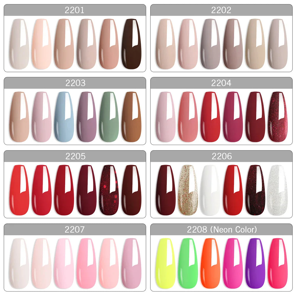 Venalisa Gel Nagellack Set – Herbstfarben, 12er-Box "Sunshine Kiss" 1.