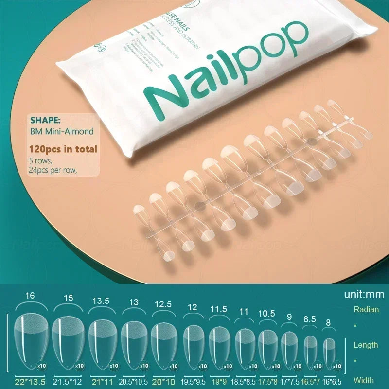 Nageltips, Soft Gel Tips, Full Cover Nägel, Press On Nails, Fake Nails, Nagelverlängerung, NAILPOP